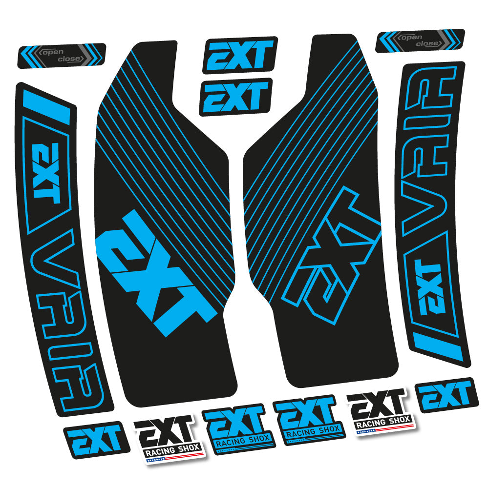 Stickers EXT Vaia compatibles - Autocollants fourche VTT