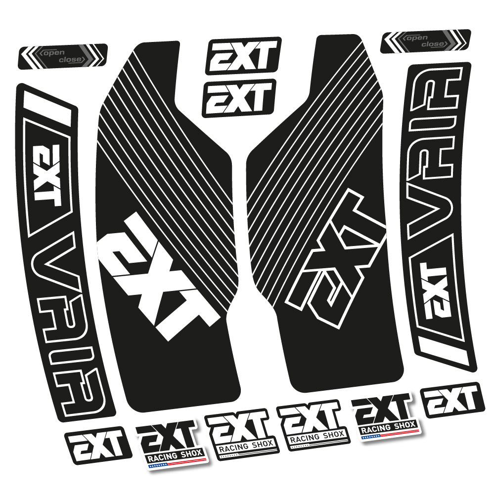 Stickers EXT Vaia compatibles - Autocollants fourche VTT