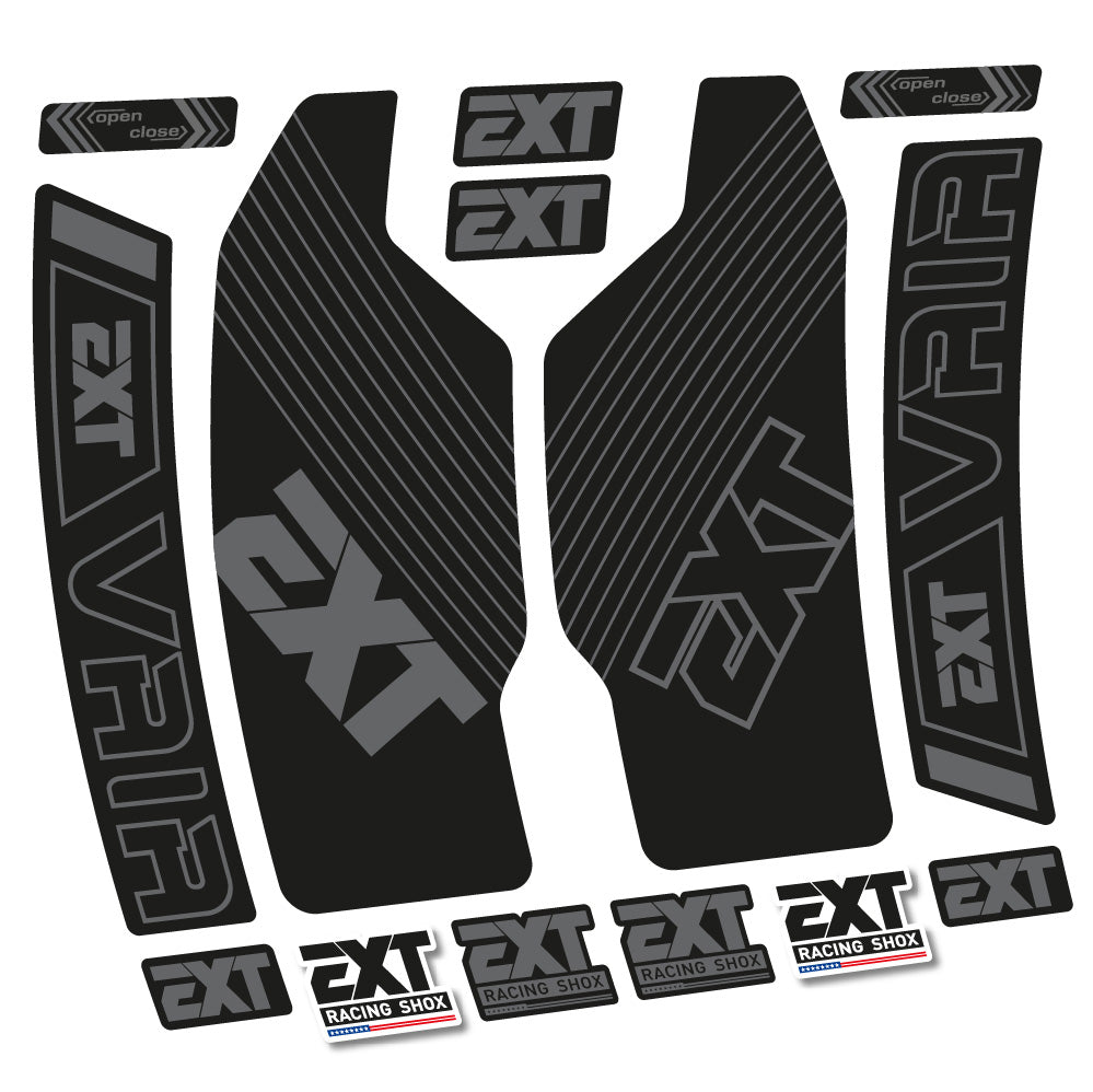 Stickers EXT Vaia compatibles - Autocollants fourche VTT