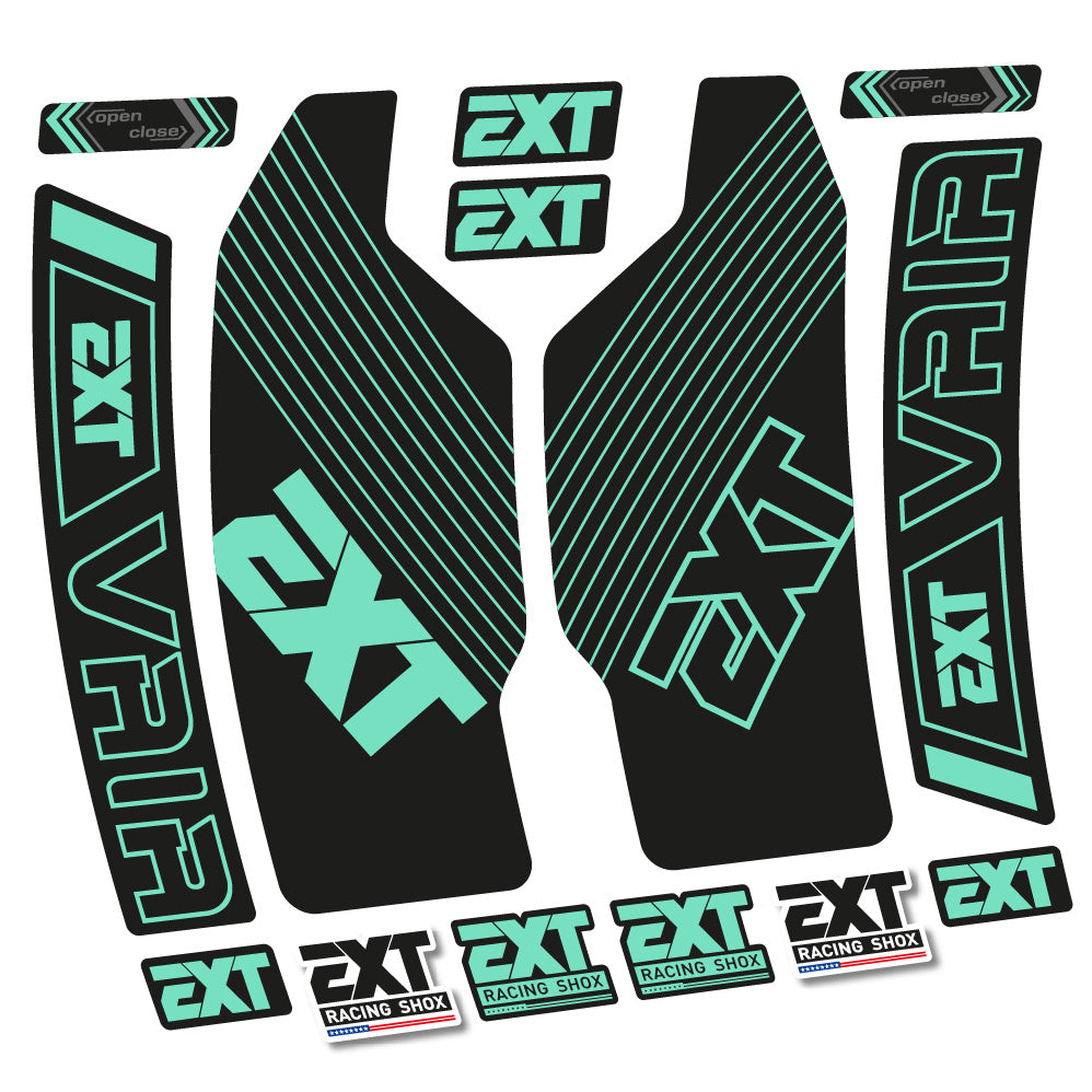Stickers EXT Vaia compatibles - Autocollants fourche VTT