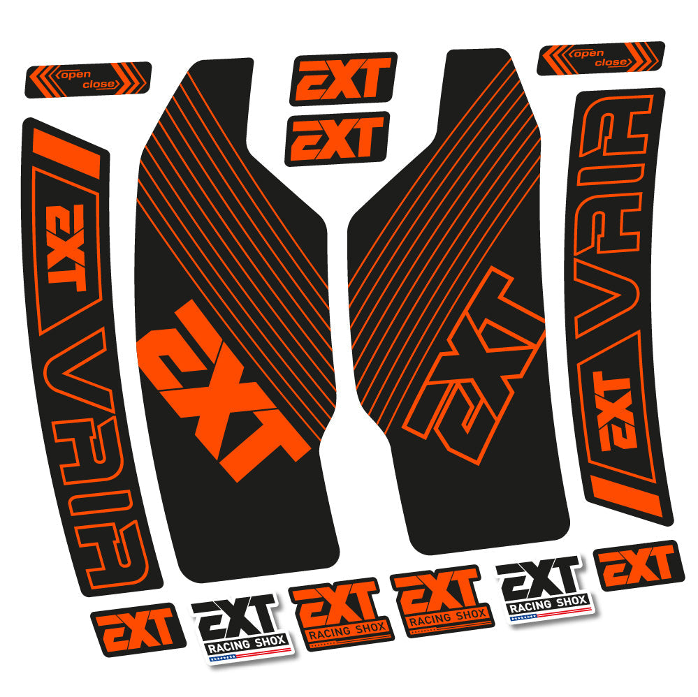 Stickers EXT Vaia compatibles - Autocollants fourche VTT