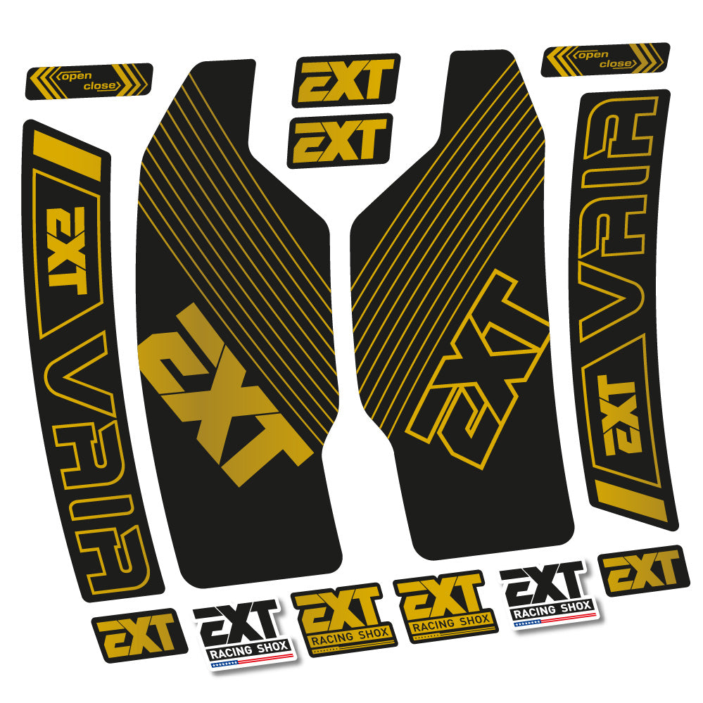 Stickers EXT Vaia compatibles - Autocollants fourche VTT