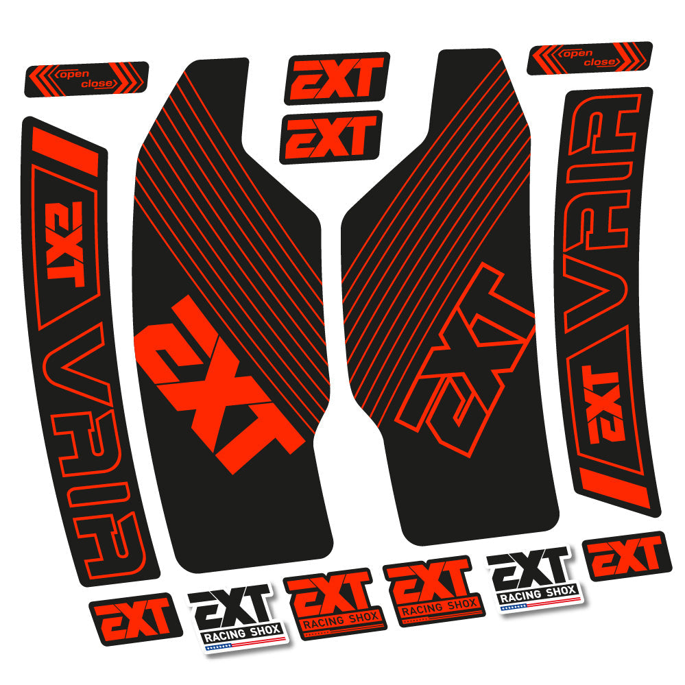 Stickers EXT Vaia compatibles - Autocollants fourche VTT