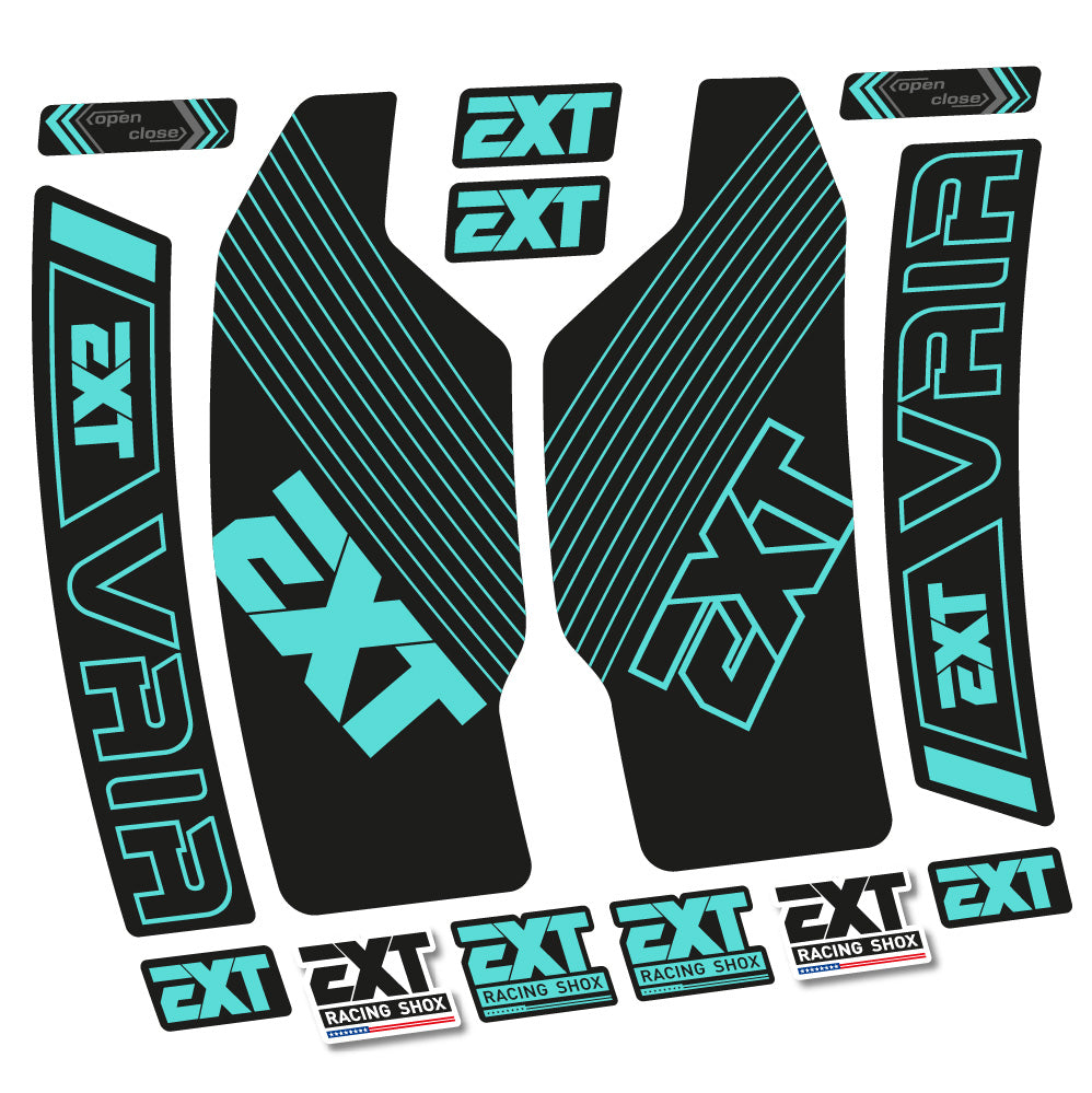 Stickers EXT Vaia compatibles - Autocollants fourche VTT