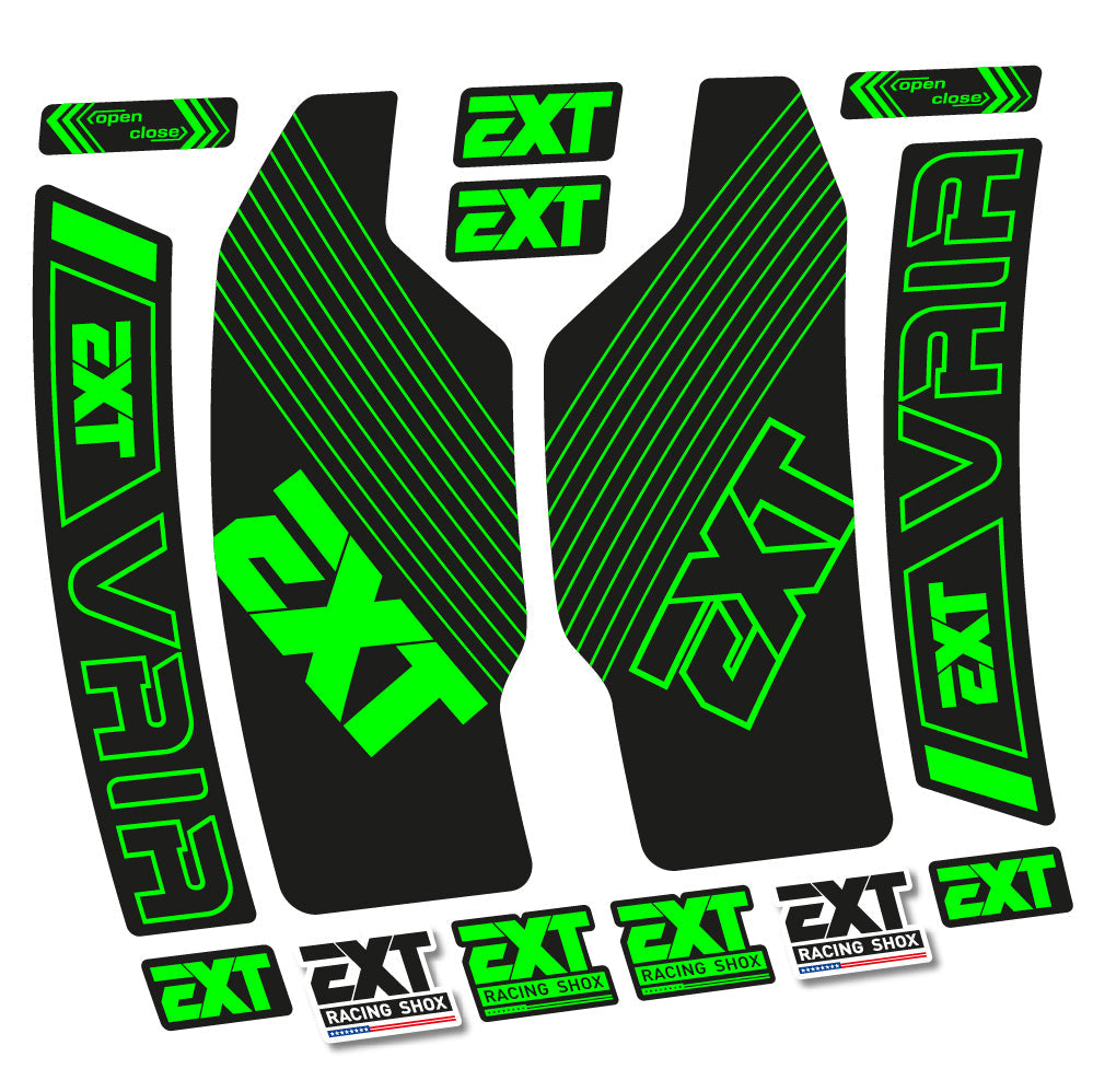 Stickers EXT Vaia compatibles - Autocollants fourche VTT