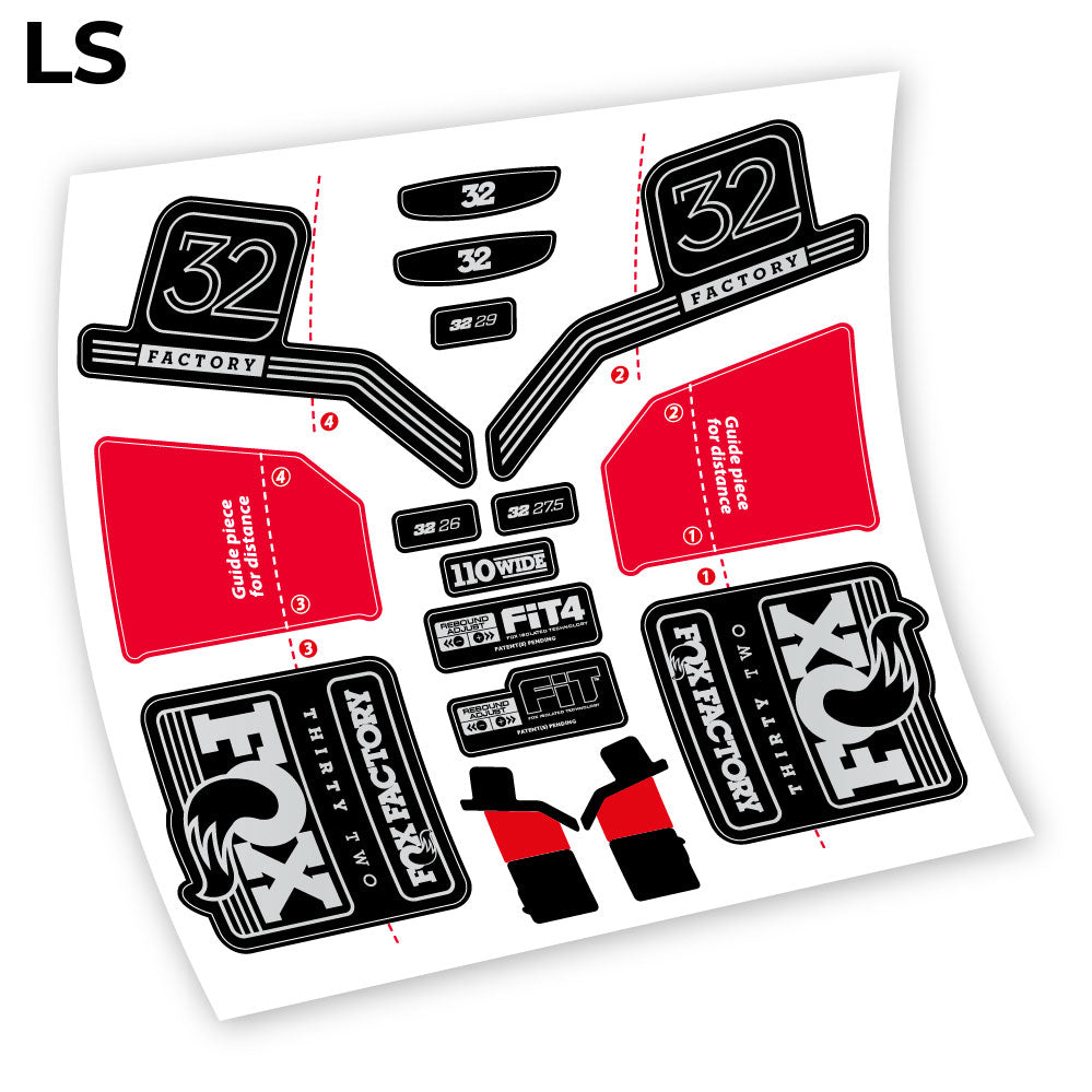 Stickers Fox Factory Float 32 Kashima 2016 compatibles Autocollants fourche