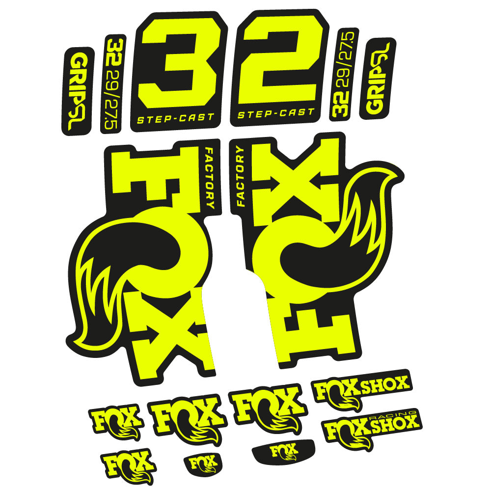 Stickers Fox 32 Factory SC 2025 compatibles - Autocollants fourche VTT