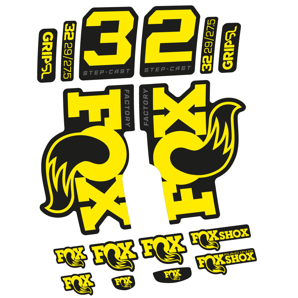 Stickers Fox 32 Factory SC 2025 compatibles - Autocollants fourche VTT