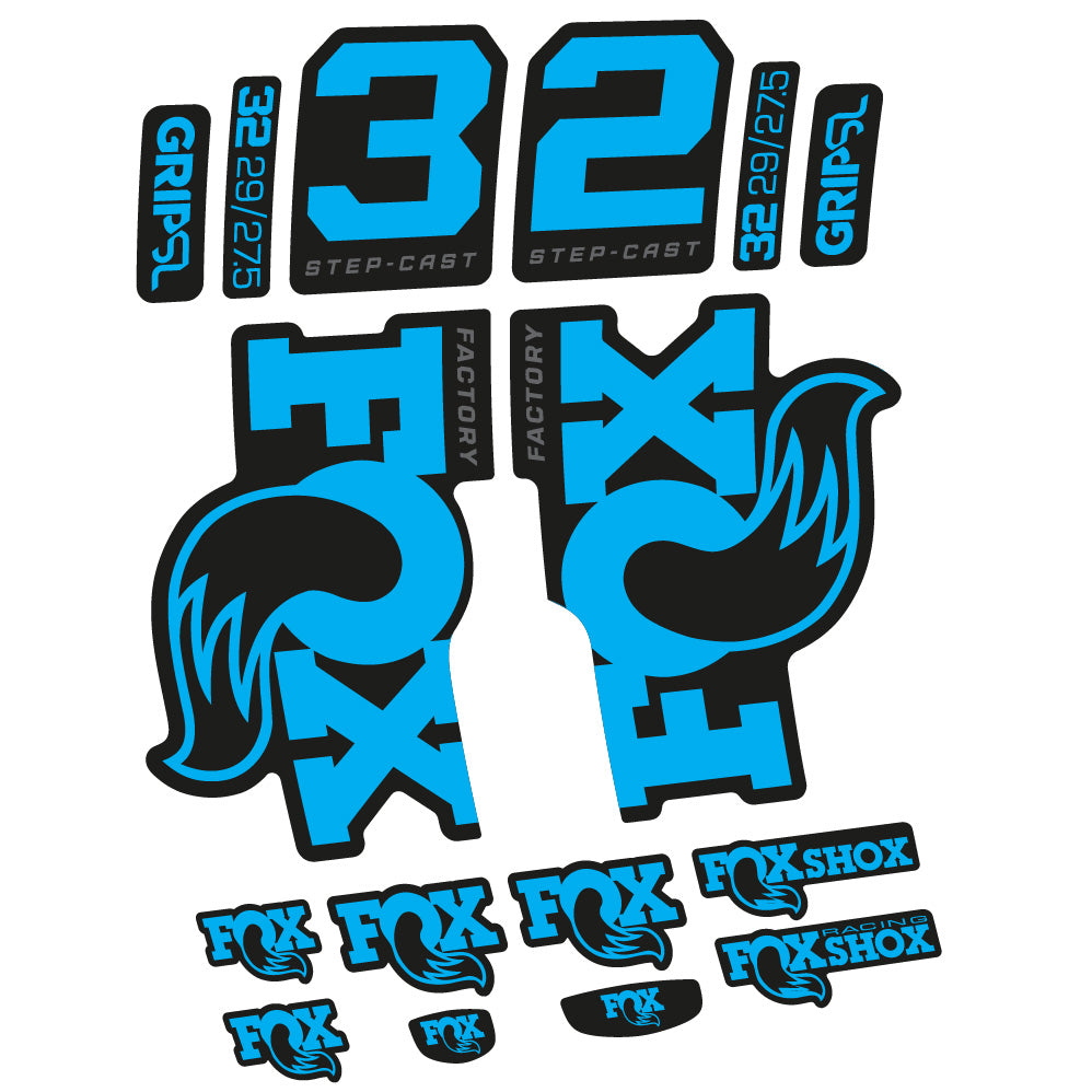 Stickers Fox 32 Factory SC 2025 compatibles - Autocollants fourche VTT