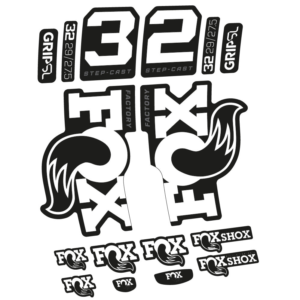 Stickers Fox 32 Factory SC 2025 compatibles - Autocollants fourche VTT