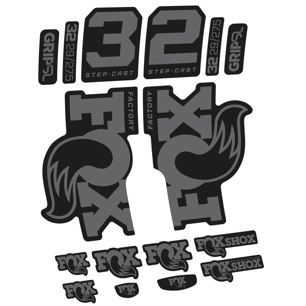 Stickers Fox 32 Factory SC 2025 compatibles - Autocollants fourche VTT