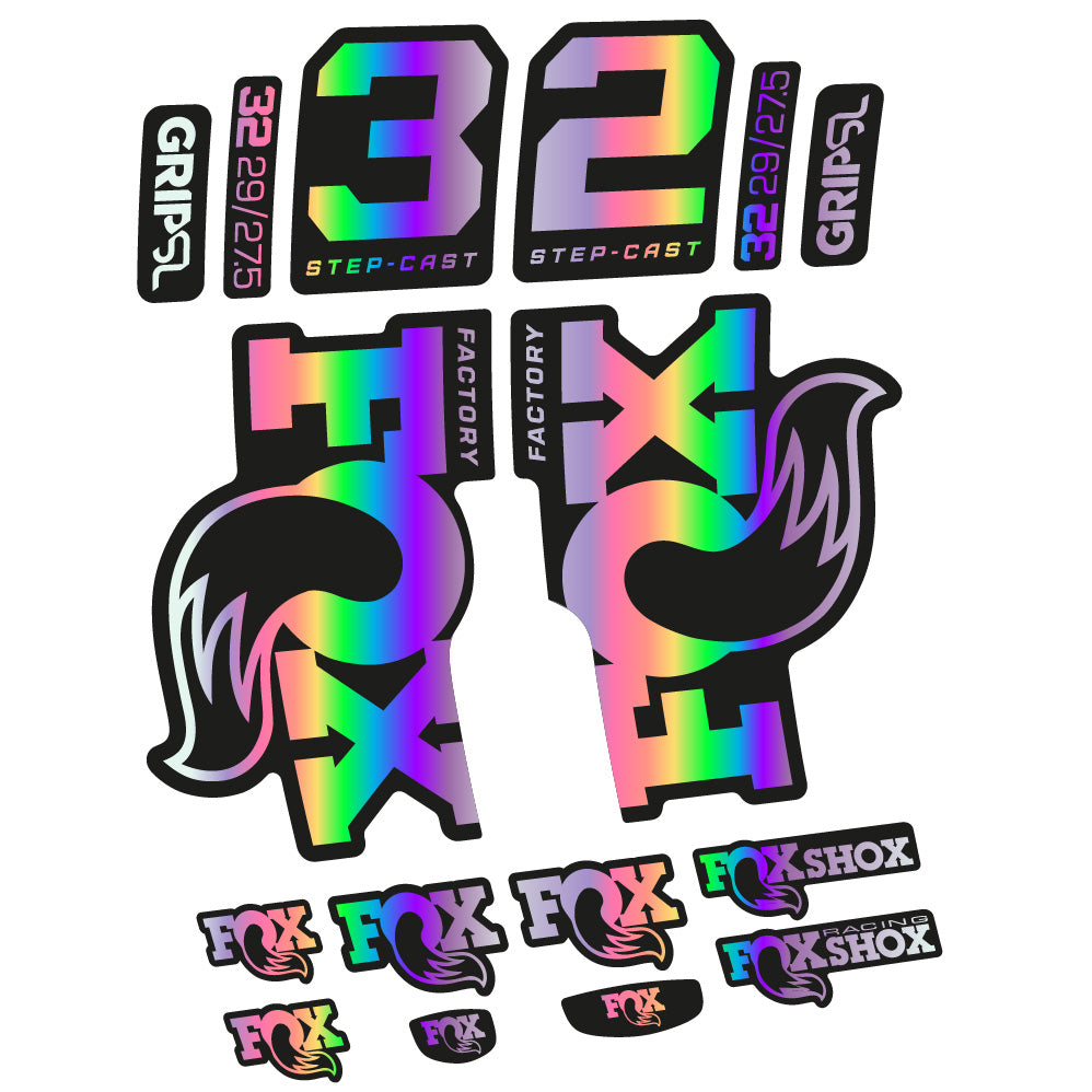 Stickers Fox 32 Factory SC 2025 compatibles - Autocollants fourche VTT
