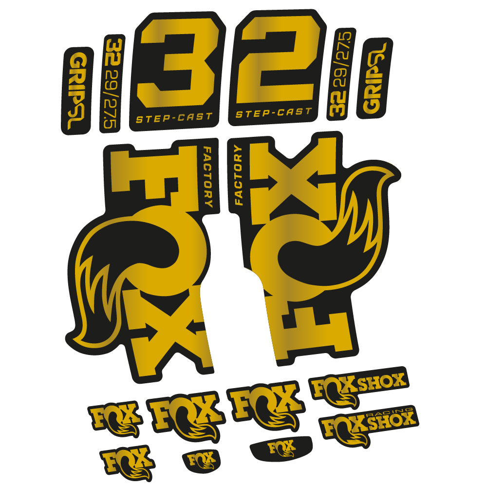 Stickers Fox 32 Factory SC 2025 compatibles - Autocollants fourche VTT