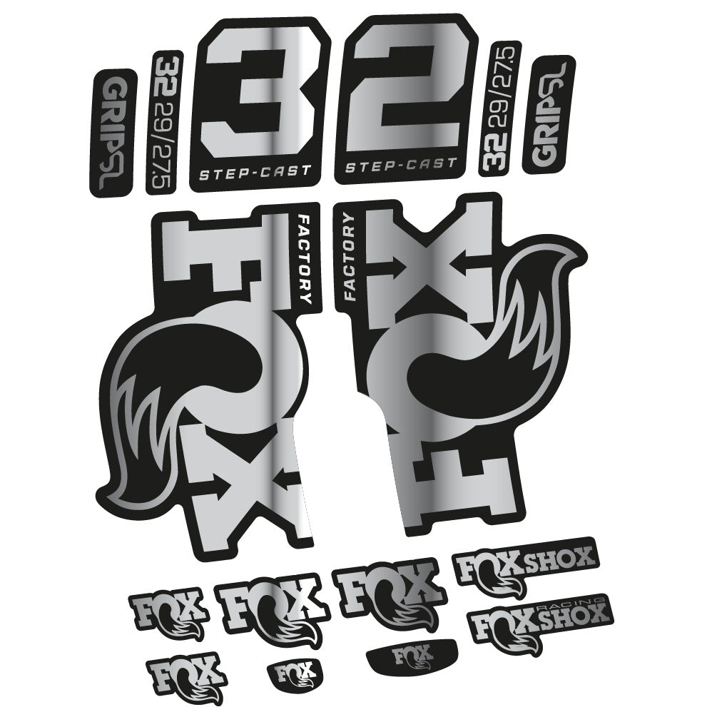 Stickers Fox 32 Factory SC 2025 compatibles - Autocollants fourche VTT