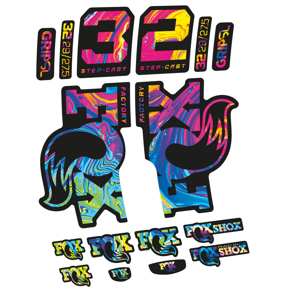 Stickers Fox 32 Factory SC 2025 compatibles Autocollants fourche 29"