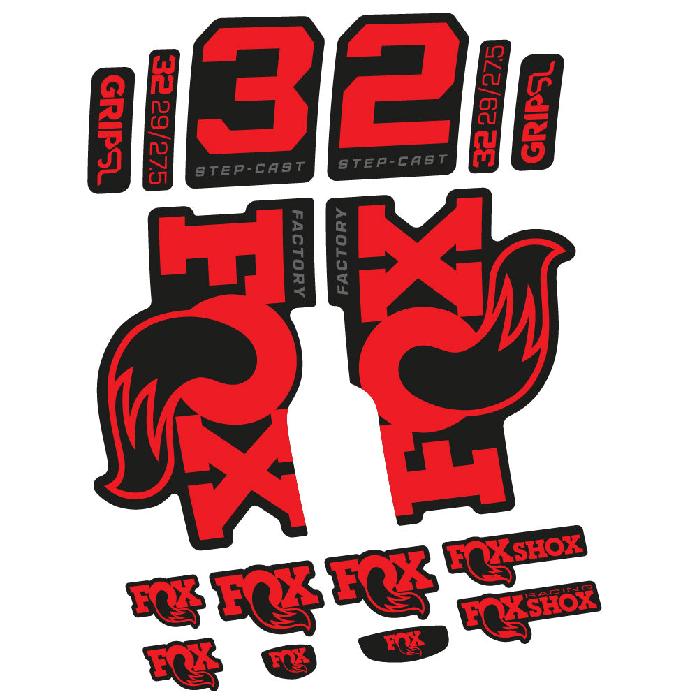 Stickers Fox 32 Factory SC 2025 compatibles - Autocollants fourche VTT