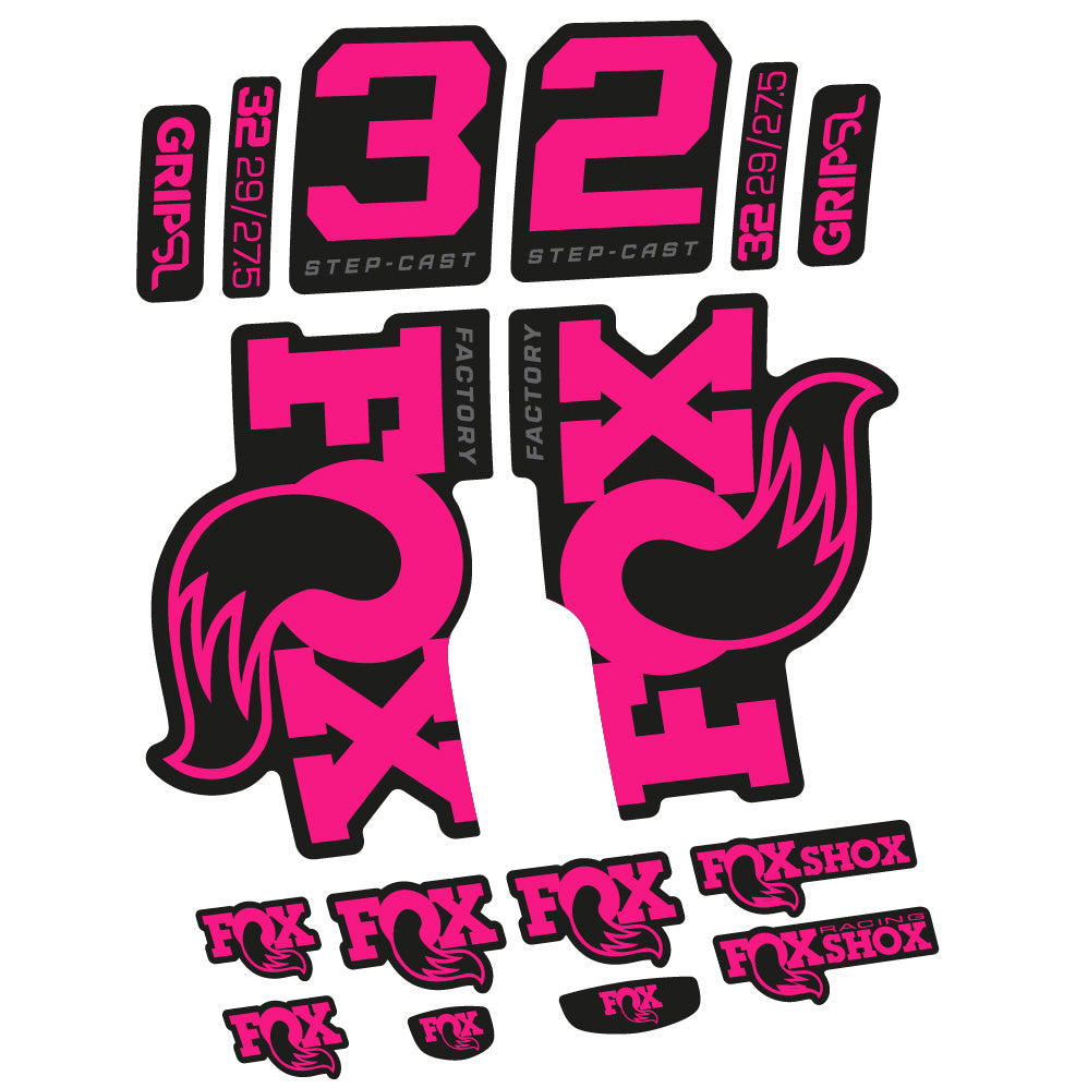 Stickers Fox 32 Factory SC 2025 compatibles Autocollants fourche 29"