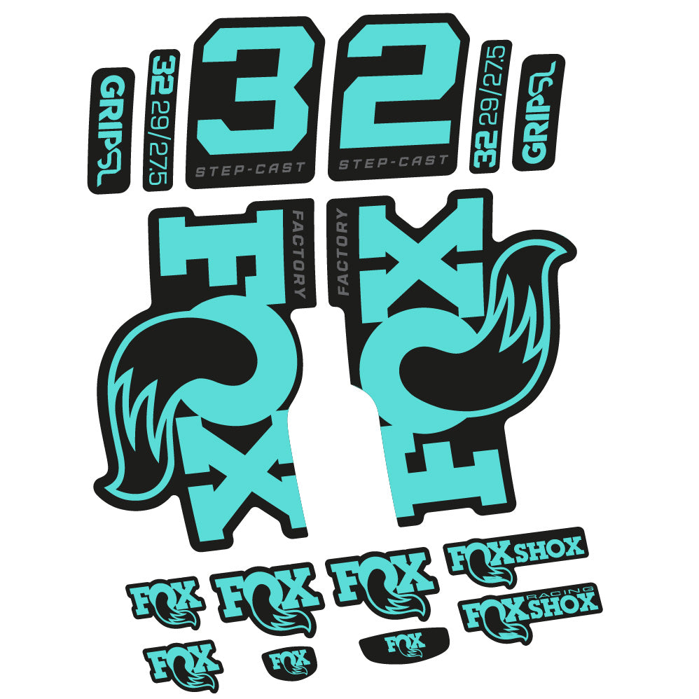 Stickers Fox 32 Factory SC 2025 compatibles - Autocollants fourche VTT