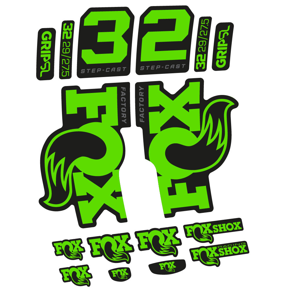 Stickers Fox 32 Factory SC 2025 compatibles - Autocollants fourche VTT