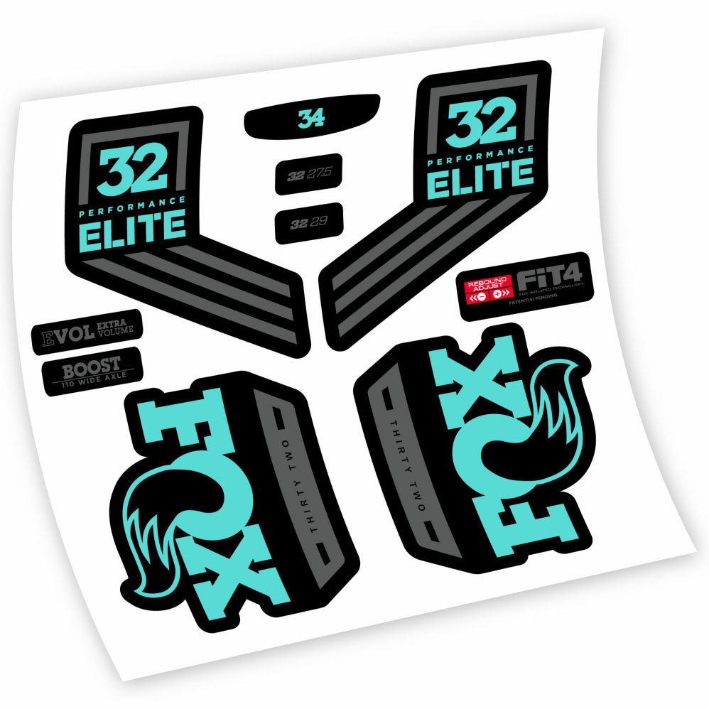 Stickers Fox 32 Performance Elite 2016 compatibles Autocollants fourche 29"