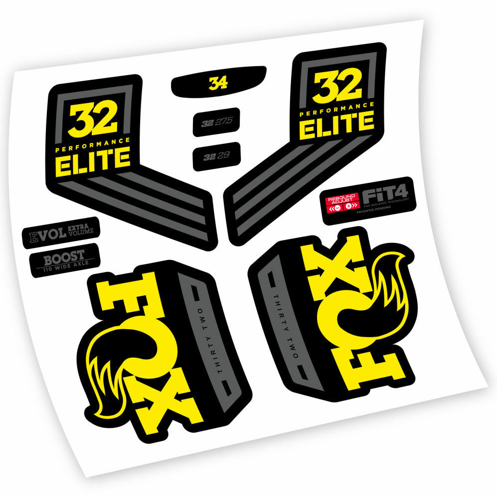 Stickers Fox 32 Performance Elite 2016 compatibles Autocollants fourche 29"