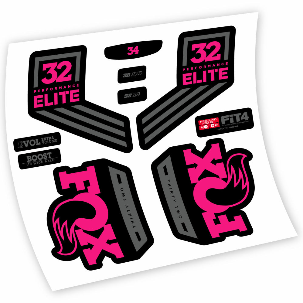 Stickers Fox 32 Performance Elite 2016 compatibles Autocollants fourche 29"