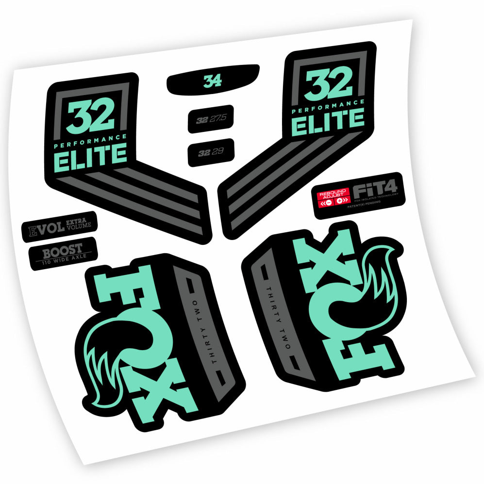 Stickers Fox 32 Performance Elite 2016 compatibles Autocollants fourche 29"
