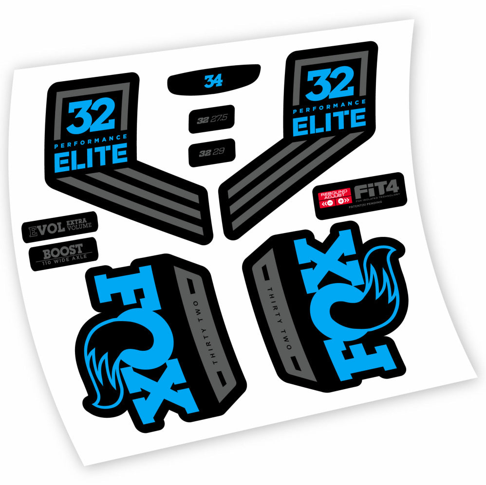 Stickers Fox 32 Performance Elite 2016 compatibles Autocollants fourche 29"