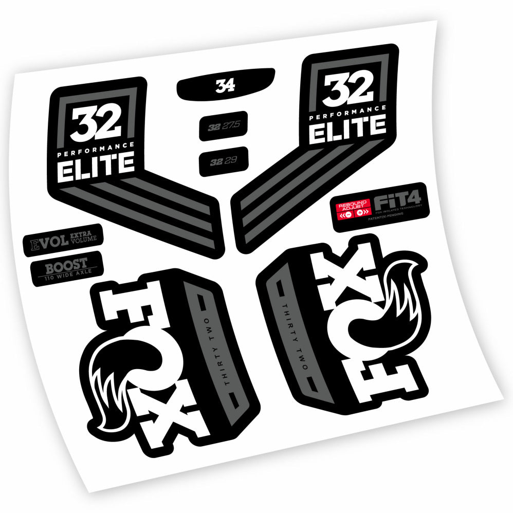 Stickers Fox 32 Performance Elite 2016 compatibles Autocollants fourche 29"