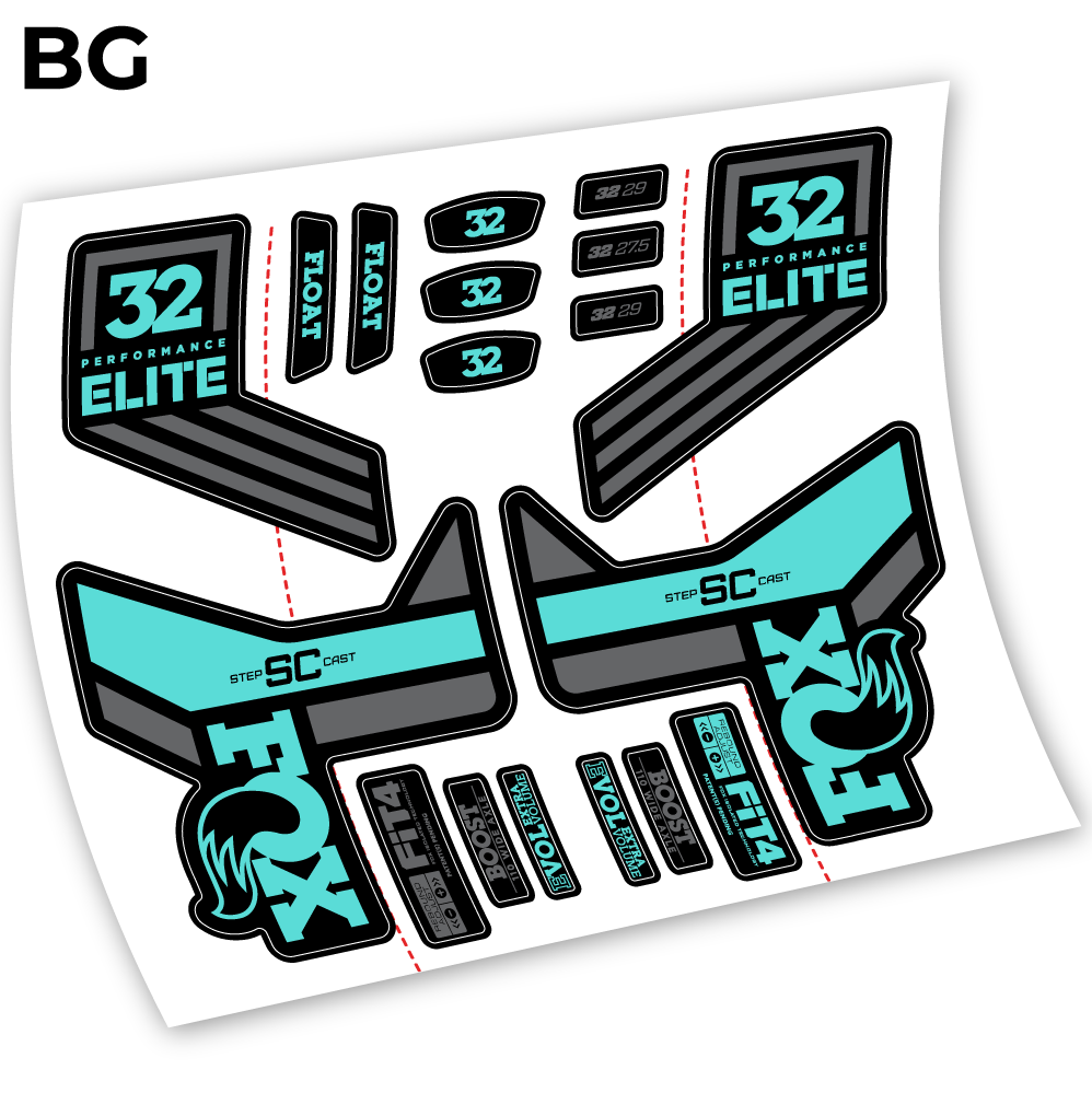 Stickers Fox SC 32 Elite Performance 2018 compatibles Autocollants fourche