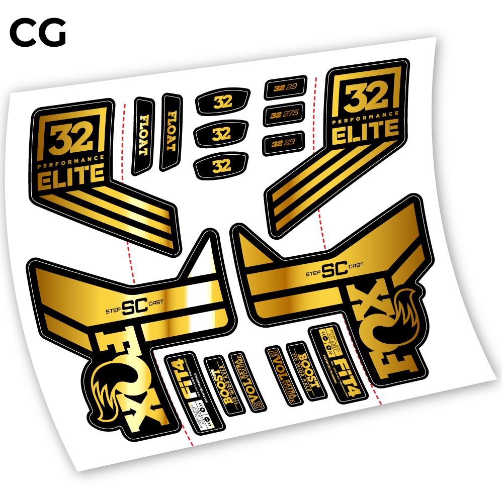 Stickers Fox SC 32 Elite Performance 2018 compatibles Autocollants fourche