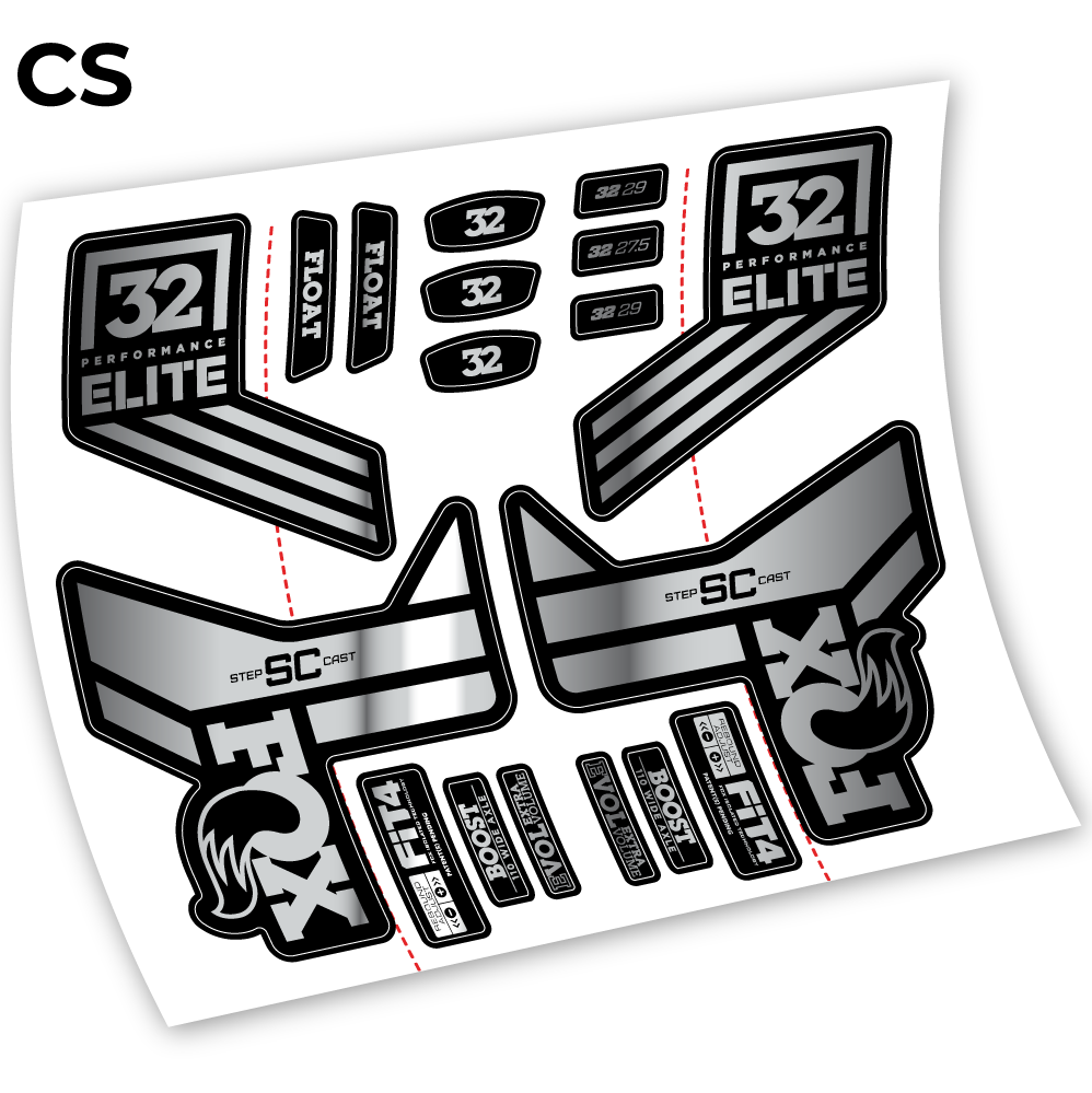 Stickers Fox SC 32 Elite Performance 2018 compatibles Autocollants fourche