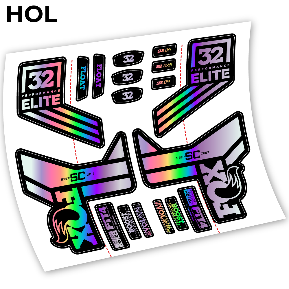 Stickers Fox SC 32 Elite Performance 2018 compatibles Autocollants fourche