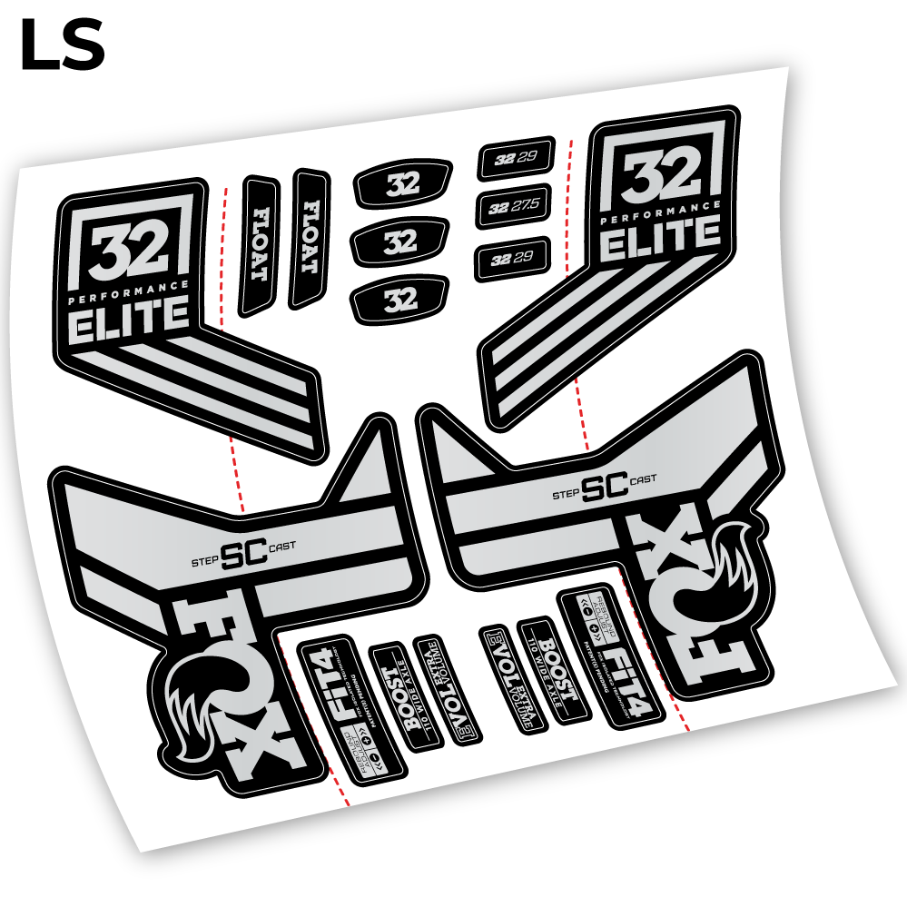 Stickers Fox SC 32 Elite Performance 2018 compatibles Autocollants fourche