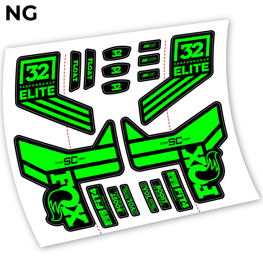 Stickers Fox SC 32 Elite Performance 2018 compatibles Autocollants fourche