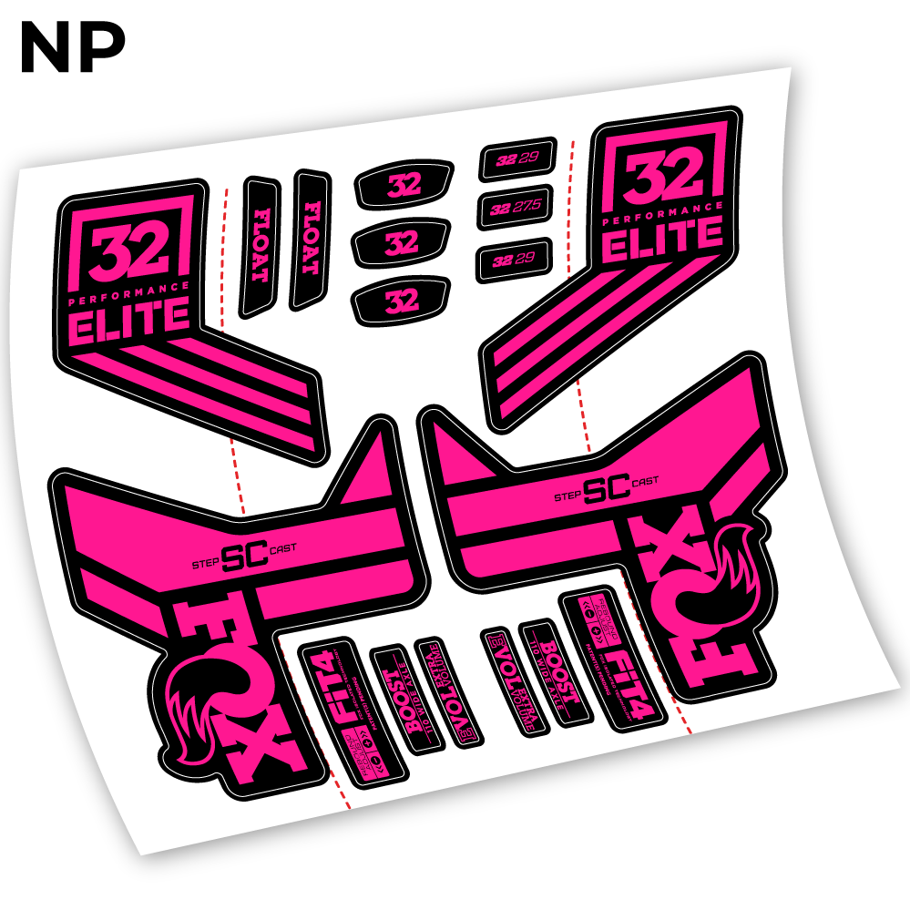 Stickers Fox SC 32 Elite Performance 2018 compatibles Autocollants fourche