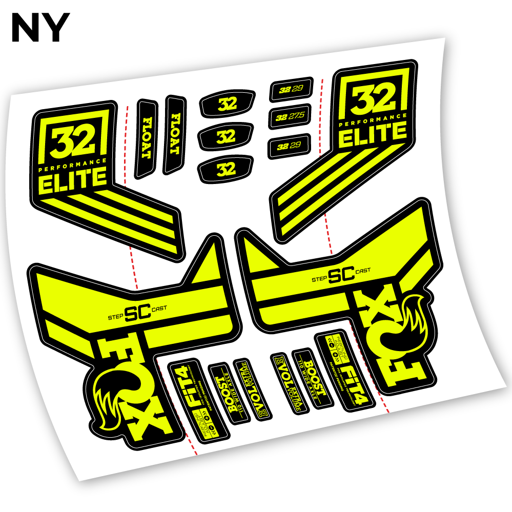 Stickers Fox SC 32 Elite Performance 2018 compatibles Autocollants fourche
