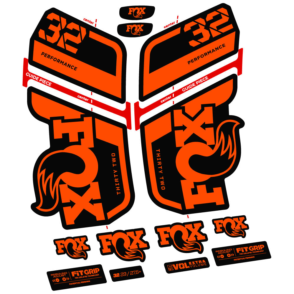 Stickers Fox 32 Performance 2022 VEC compatibles Autocollants fourche VTT