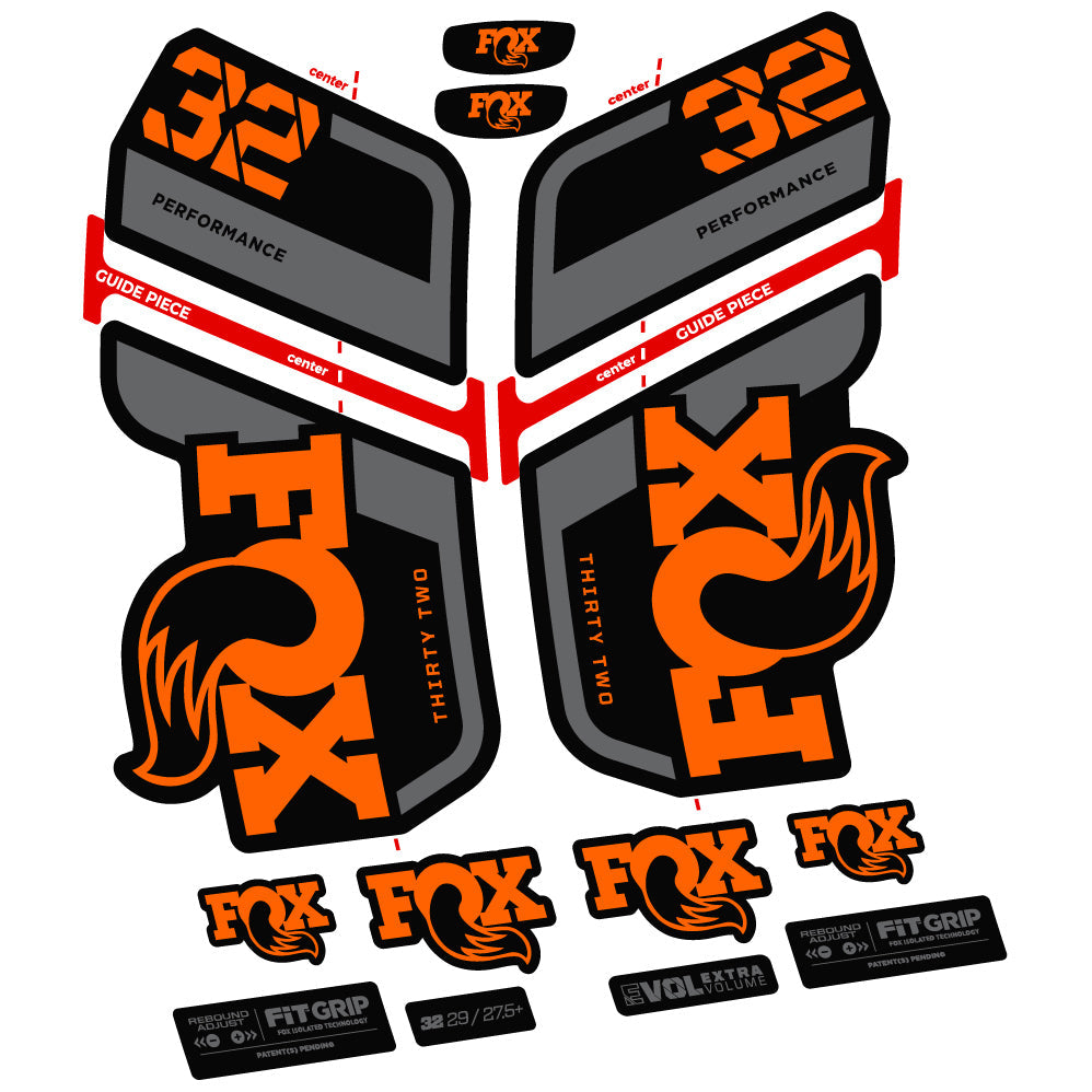 Stickers Fox 32 Performance 2022 VEC compatibles Autocollants fourche VTT
