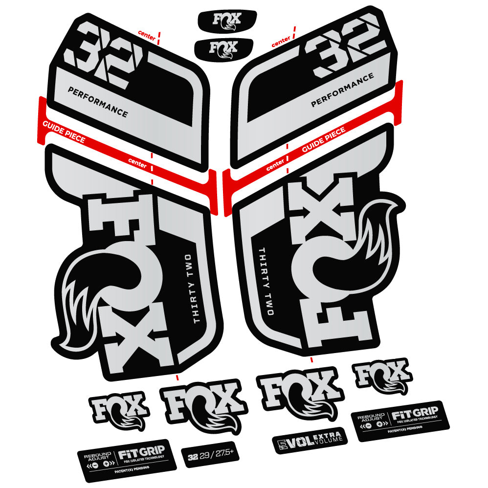 Stickers Fox 32 Performance 2022 VEC compatibles Autocollants fourche VTT