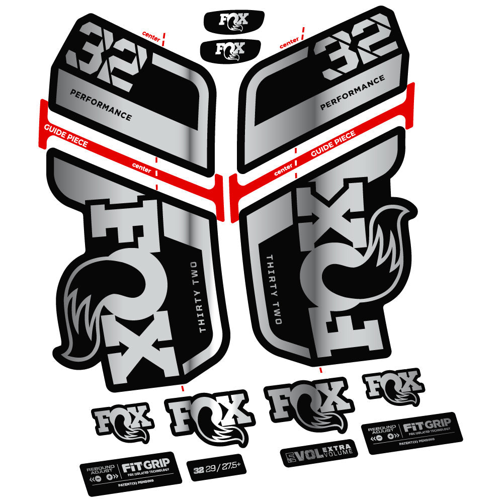 Stickers Fox 32 Performance 2022 VEC compatibles Autocollants fourche VTT