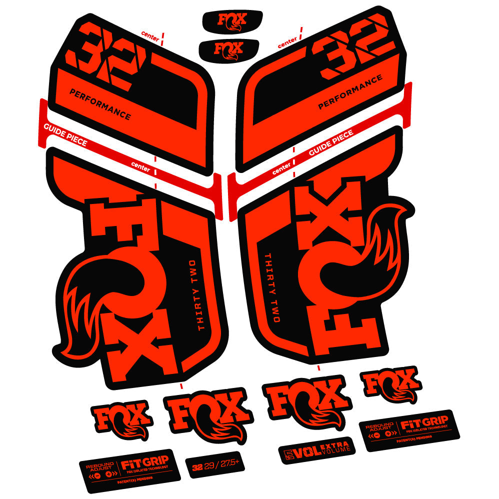 Stickers Fox 32 Performance 2022 VEC compatibles Autocollants fourche VTT