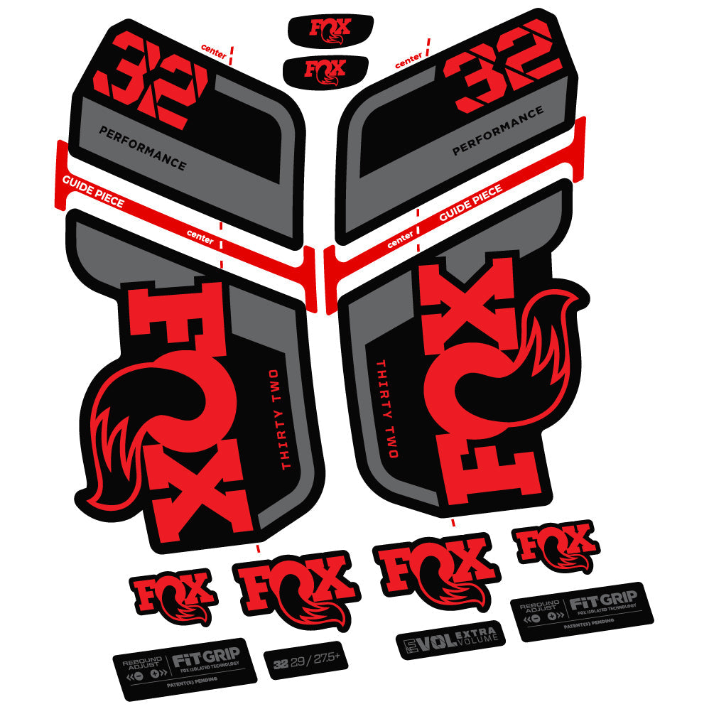 Stickers Fox 32 Performance 2022 VEC compatibles Autocollants fourche VTT