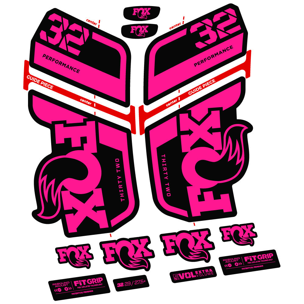 Stickers Fox 32 Performance 2022 VEC compatibles Autocollants fourche VTT