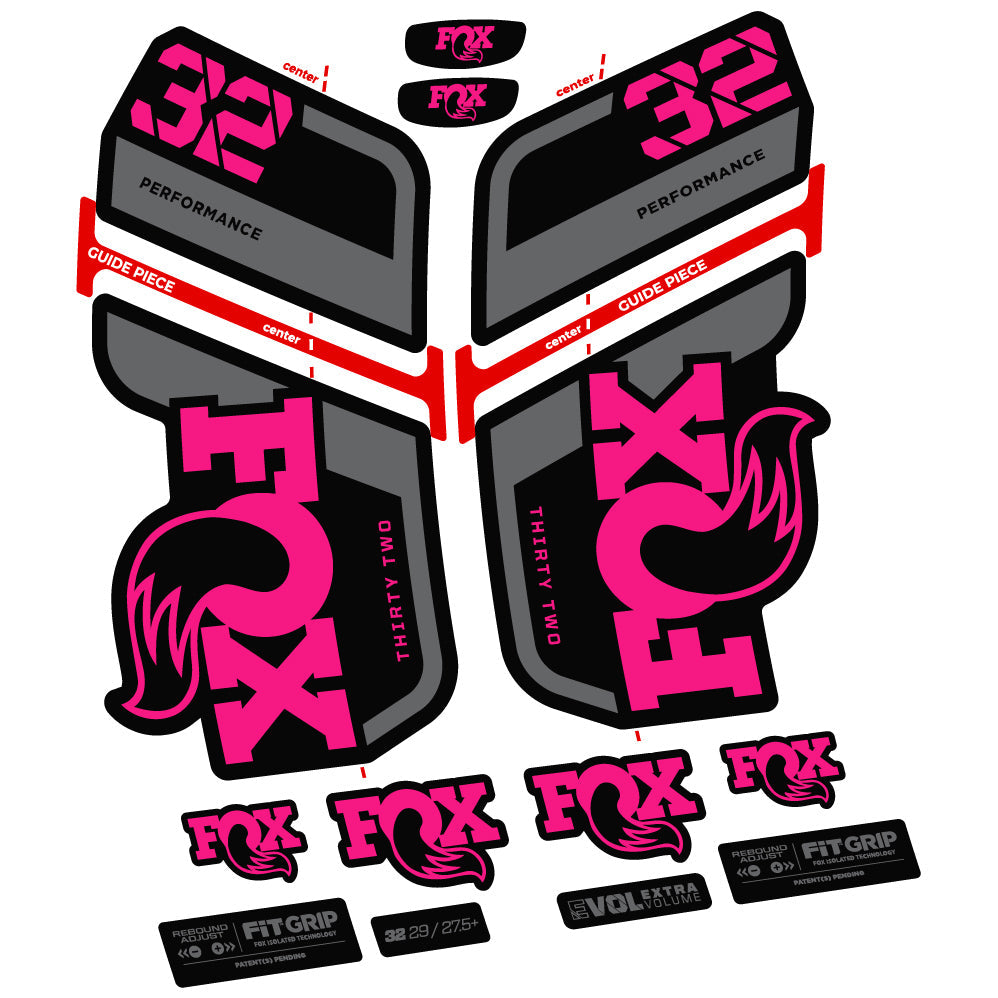 Stickers Fox 32 Performance 2022 VEC compatibles Autocollants fourche VTT
