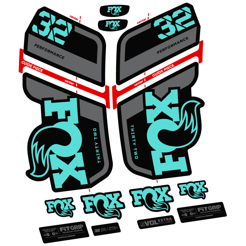 Stickers Fox 32 Performance 2022 VEC compatibles Autocollants fourche VTT
