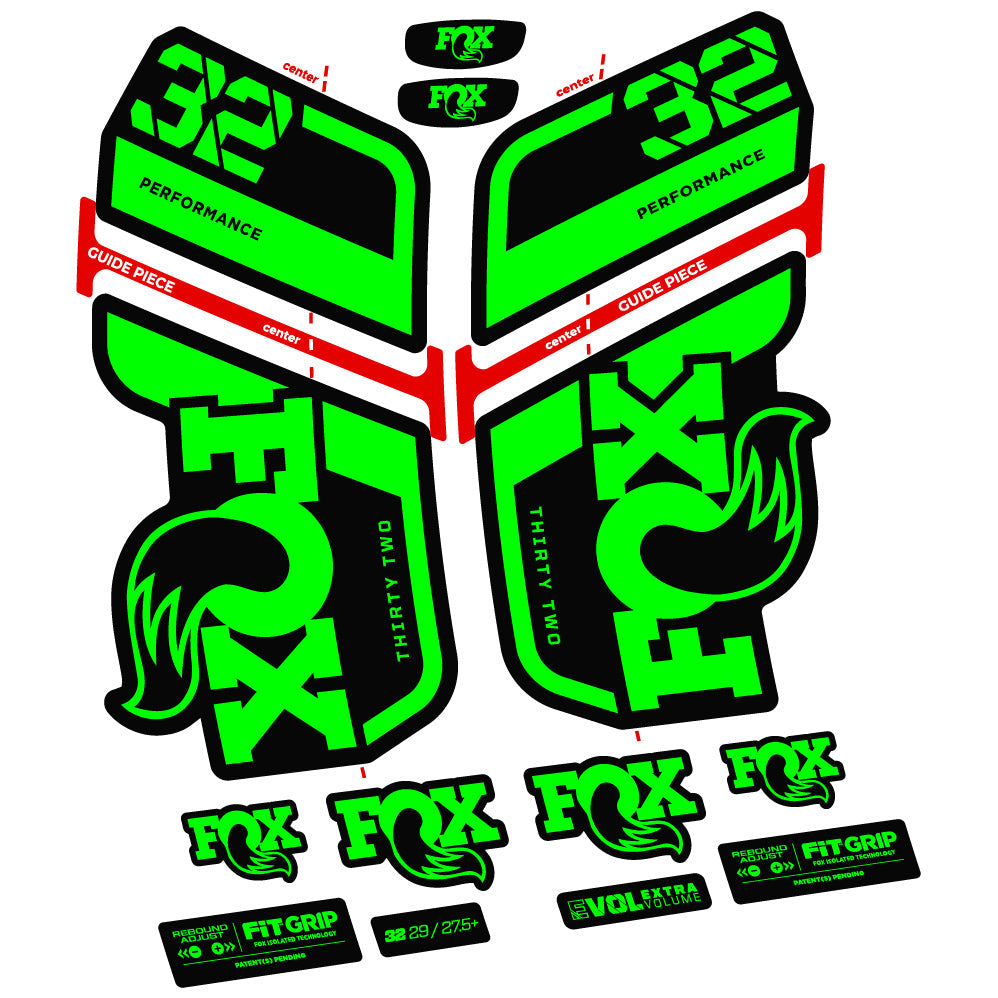 Stickers Fox 32 Performance 2022 VEC compatibles Autocollants fourche VTT