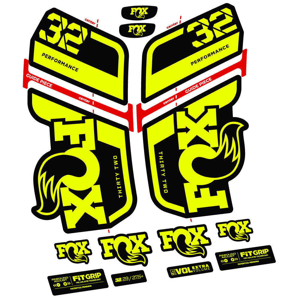 Stickers Fox 32 Performance 2022 VEC compatibles Autocollants fourche VTT