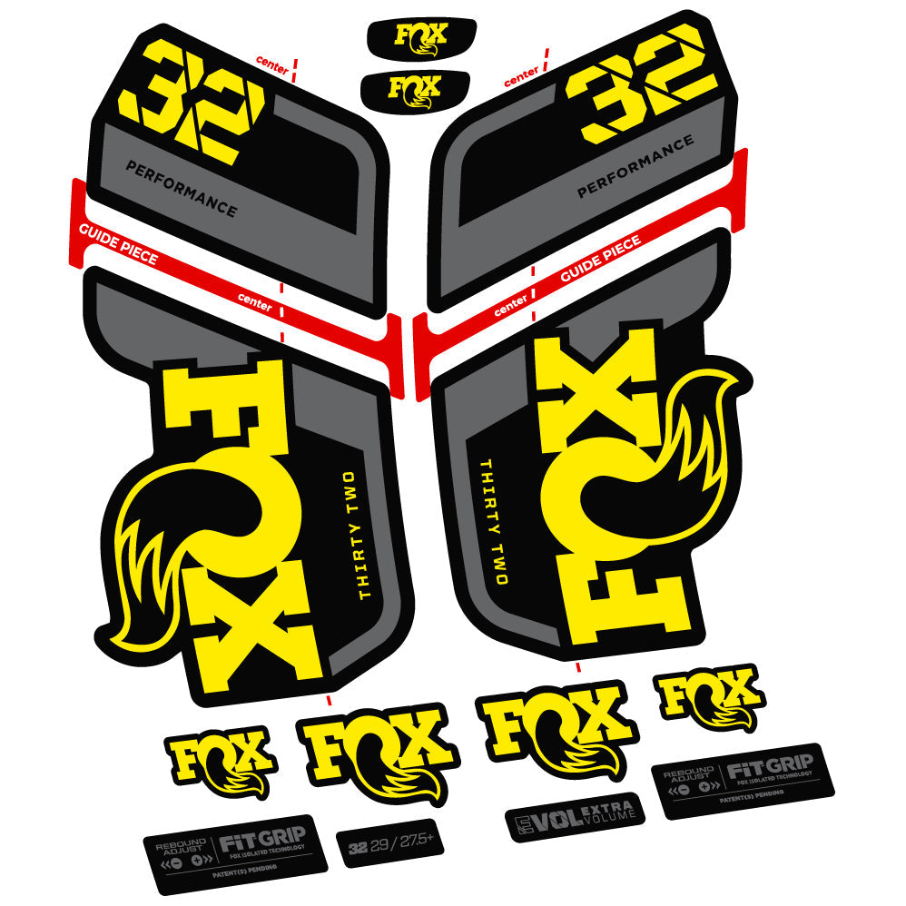 Stickers Fox 32 Performance 2022 VEC compatibles Autocollants fourche VTT