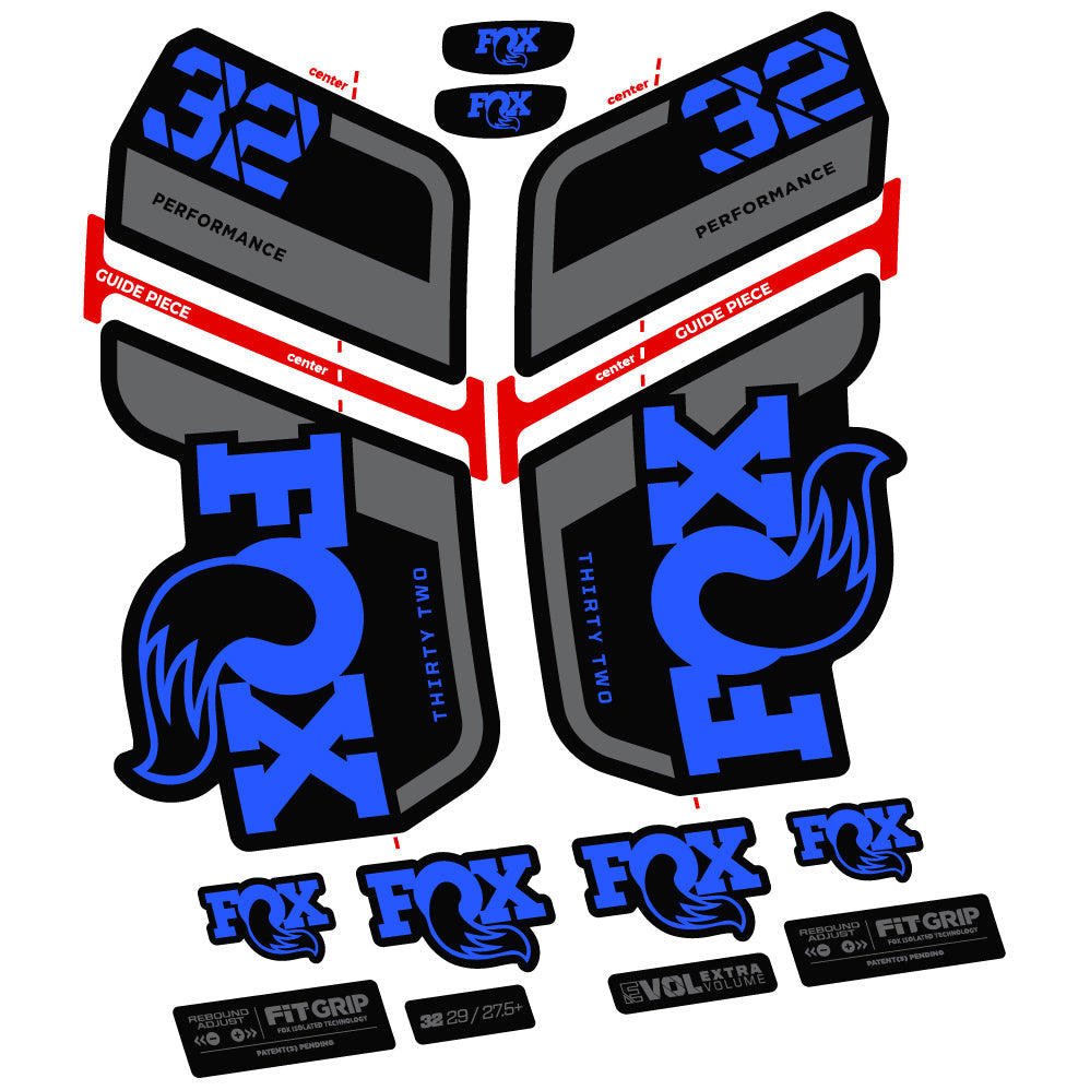 Stickers Fox 32 Performance 2022 VEC compatibles Autocollants fourche VTT